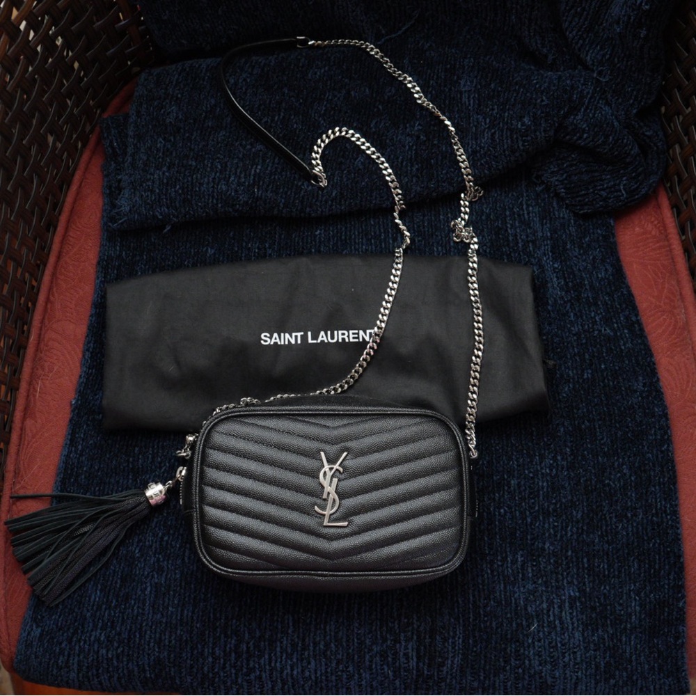 Saint Laurent mini quilted leather cross body bag
